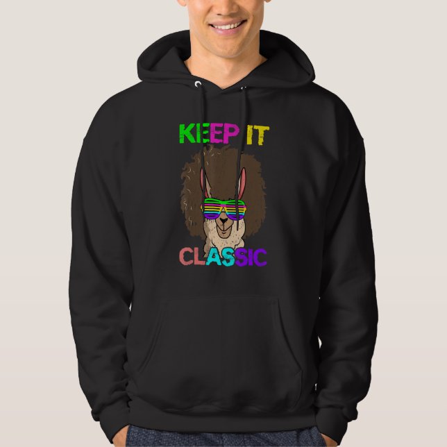 Moletom Keep It Classic  Alpaca 80's 90's Llama (Frente)
