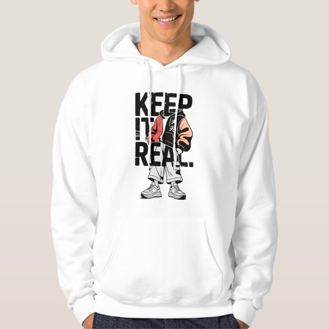 Moletom Keep it real com citação (Frente)