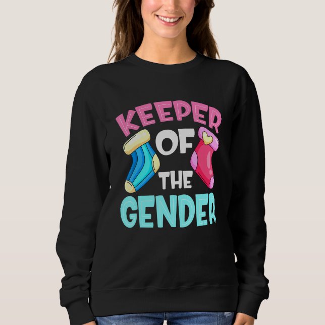 Moletom Keeper Of The Gender Reveal Baby Sock  Pink Blue (Frente)