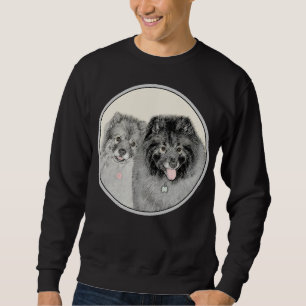 Moletom Keeshond Graphics Keeshond Mãe e Filho
