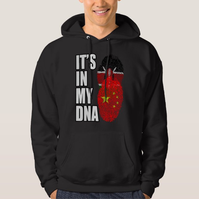 Moletom Kenyan And Chinese Mix DNA Heritage Flag (Frente)