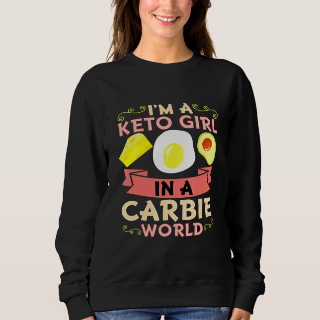 Moletom Keto Girl Ketose Dieta Ketogênica Avocado Ovos Che (Frente)
