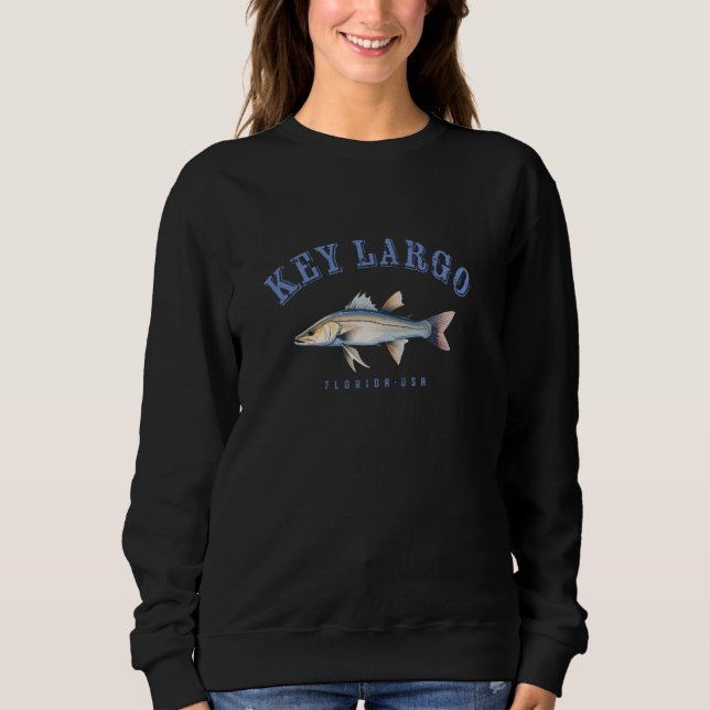 Moletom Key Largo Florida Keys Snook Fish Design (Frente)