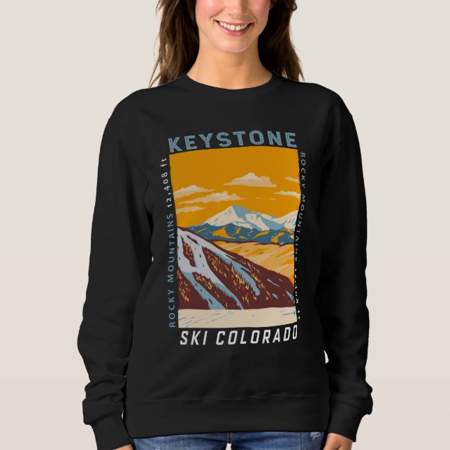 Moletom Keystone Colorado Winter Ski Area Vintage (Frente)