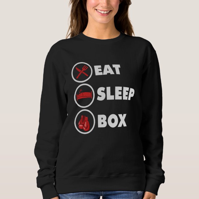 Moletom Kickboxer Eat Sleep Box Boxing Boxer Kickboxing (Frente)