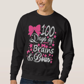 Moletom Kids 100 Days of Brains and Bows Girls 100th Day o