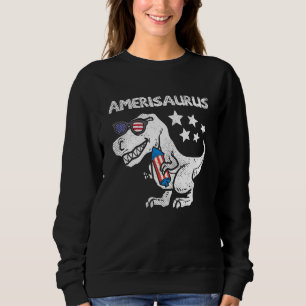 Moletom Kids Amerisaurus Trex Dinossaur 4 De Julho Patriot