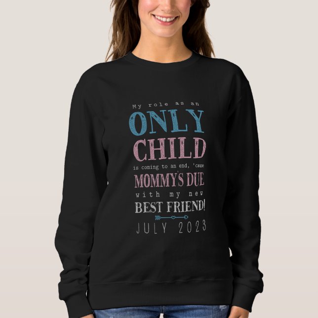 Moletom Kids Big Bro Sis Tee Kids Only Child Expiring July (Frente)