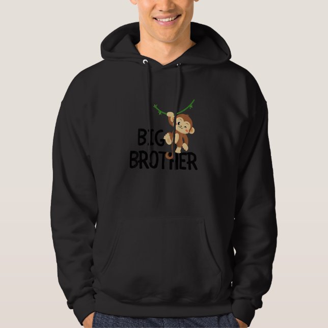 Moletom Kids Big Brother Monkey Animal Best Bro Ever World (Frente)