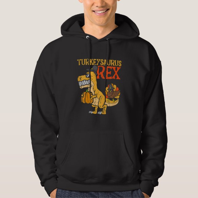 Moletom Kids Turkeysaurus Rex Dab Turkey Dino Toddler Boys (Frente)
