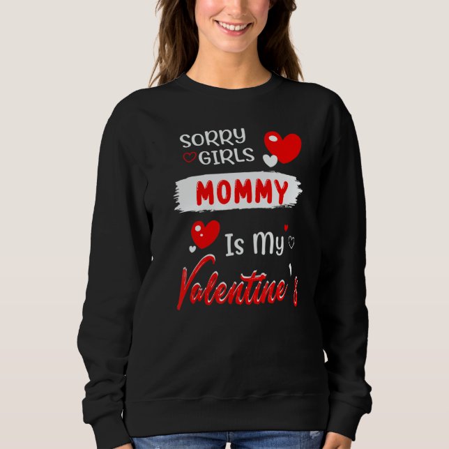 Moletom Kids Valentines day toddler boys Mommy is my Valen (Frente)