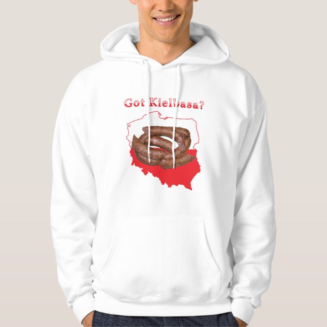 Moletom Kielbasa obtido mapa polonês (Frente)