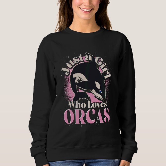 Moletom Killer Whale  Ocean Animal  Girls Women Orca Long  (Frente)