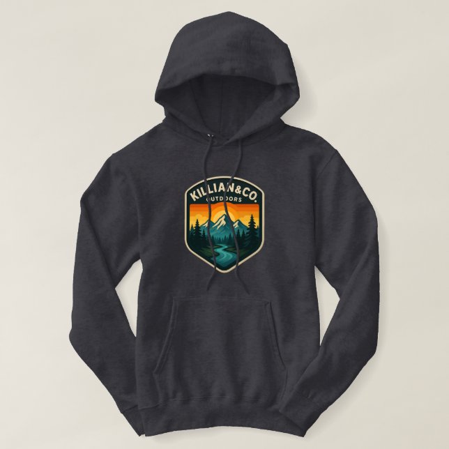 MOLETOM KILLIAN&CO. CAPUZ COM LOGO SUNSET  (Frente do Design)