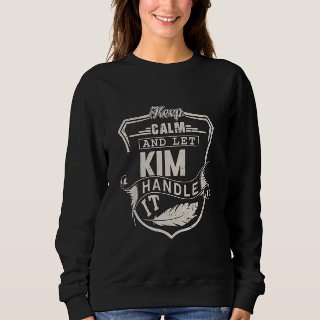 Moletom Kim Sobrenome Shirt Kim Nome Birthday (Frente)