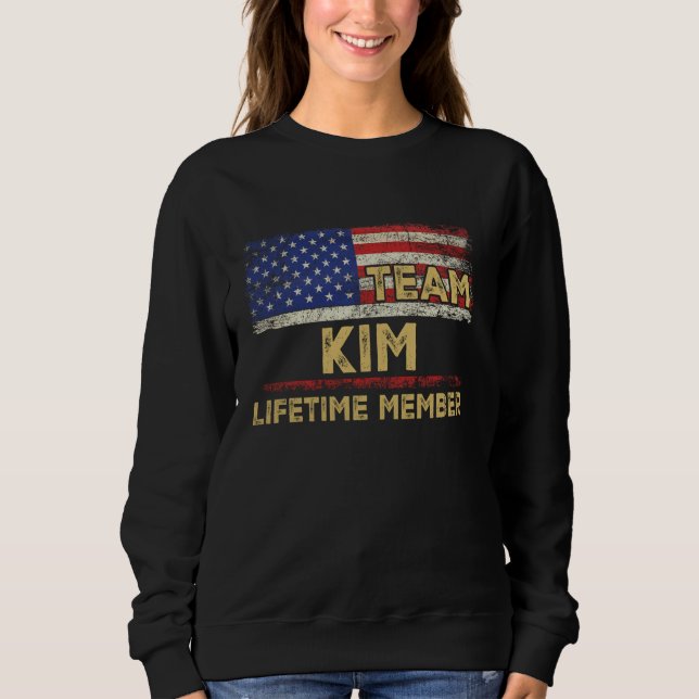 Moletom Kim Sobrenome Shirt Team Kim Lifetime Membro (Frente)