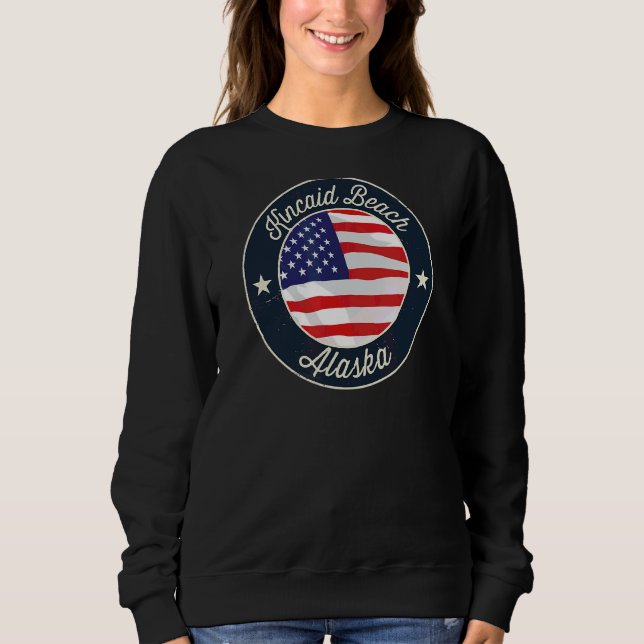Moletom Kincaid Beach Patriotic Alaska Souvenir (Frente)