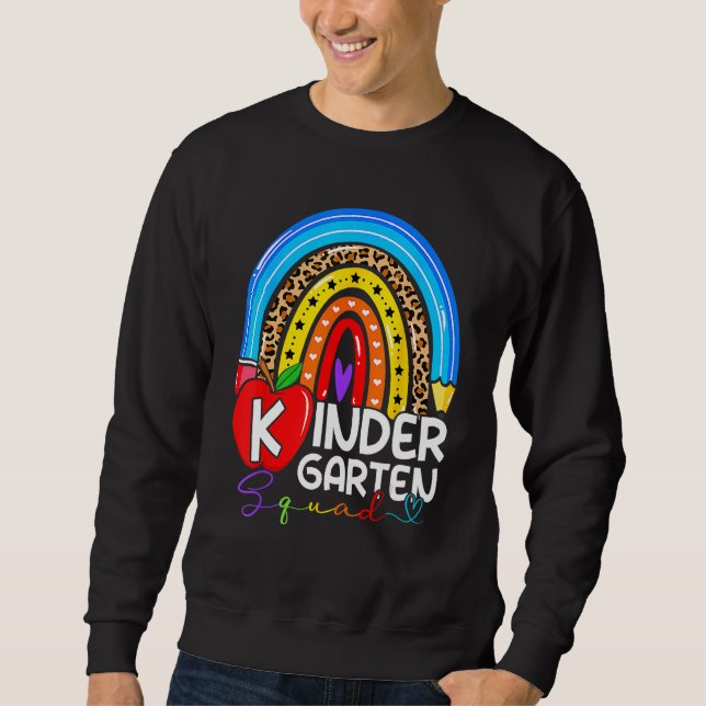 Moletom Kindergarten Boho Rainbow Teacher Team Kinder Squa (Frente)