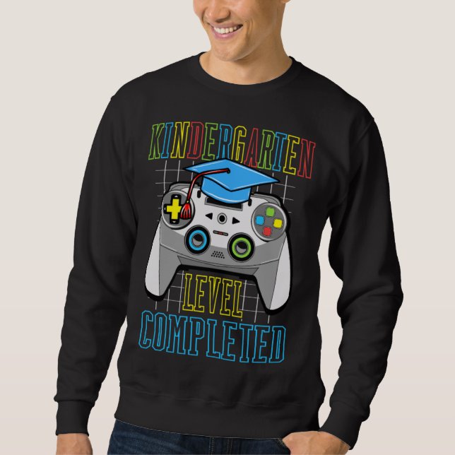 Moletom Kindergarten Graduation Level Completed Gamer Kids (Frente)
