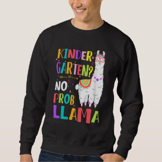 Moletom Kindergarten No Prob Llama Girls Teacher First Day