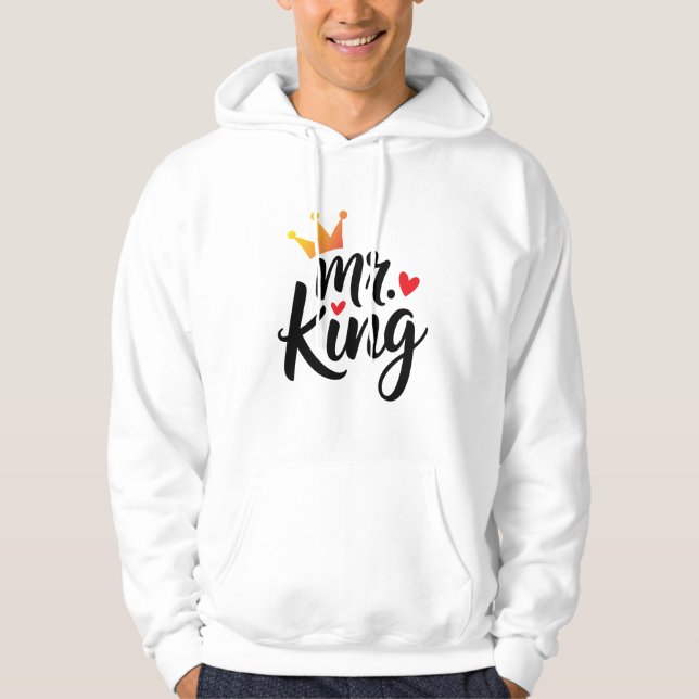 Moletom King and Queen Casal Hoodie | Fitas Correspondente (Frente)