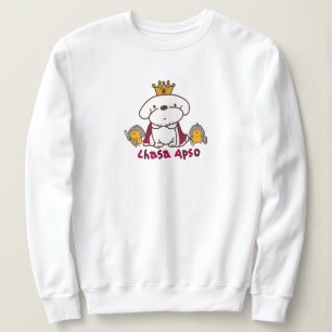 Moletom King Lhasa Apso e Knight pequenas galinhas