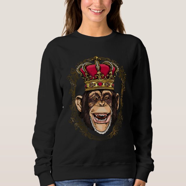 Moletom King Queen Monkey Princess Animal Primate Monkey (Frente)