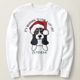 Moletom KiniArt Basset Hound Christmas Sweatshirt