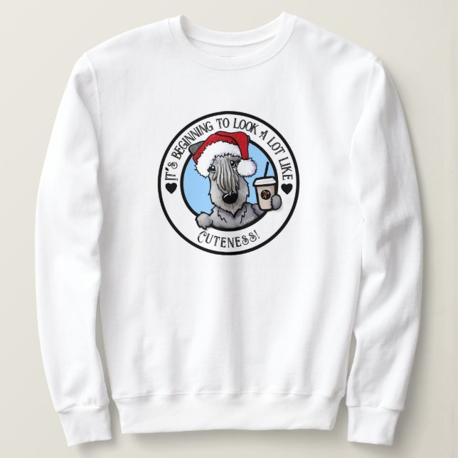 Moletom KiniArt Cesky Terrier Christmas Sweatshirt (Frente do Design)