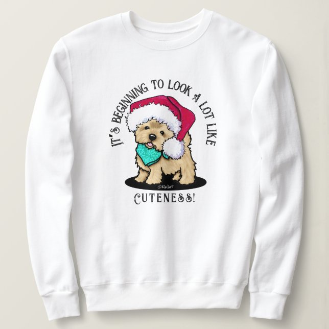 Moletom KiniArt Christmas Cutieface Cairn Sweatshirt (Frente do Design)