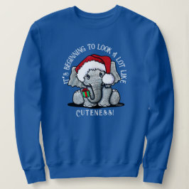 Moletom KiniArt Elephant Christmas Sweatshirt