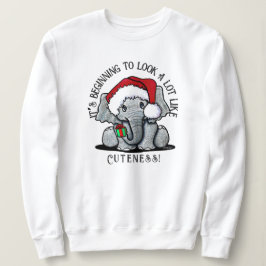 Moletom KiniArt Elephant Christmas Sweatshirt