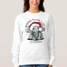 KiniArt Elephant Christmas Sweatshirt