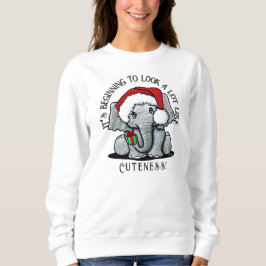 Moletom KiniArt Elephant Christmas Sweatshirt
