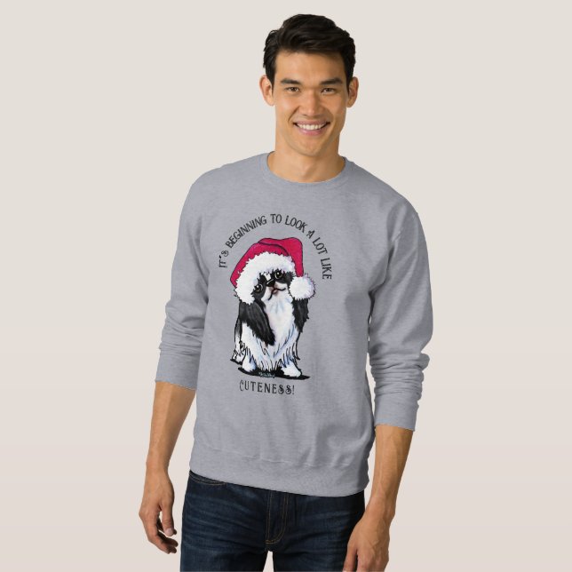 Moletom KiniArt Japonês Chin Christmas Sweatshirt (Frente Completa)
