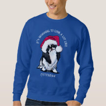 KiniArt Japonês Chin Christmas Sweatshirt