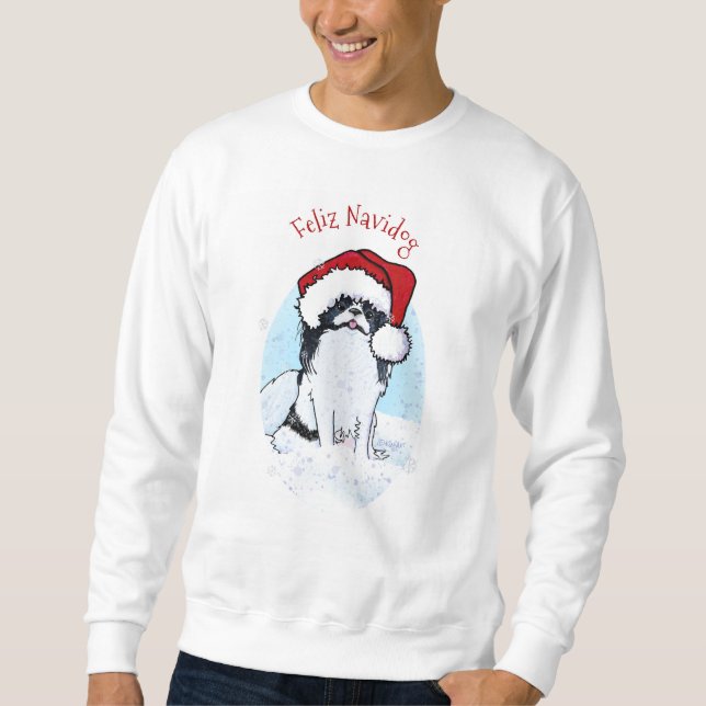Moletom KiniArt Japonês Chin Christmas Sweatshirt (Frente)