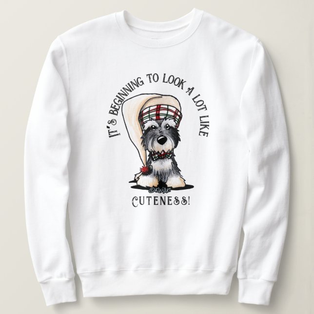 Moletom KiniArt Mini Schnauzer - Docinho de Natal (Frente do Design)