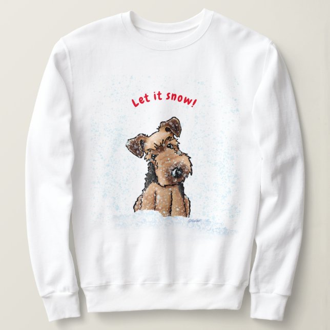 Moletom KiniArt Natal Welsh Terrier Sweatshirt (Frente do Design)