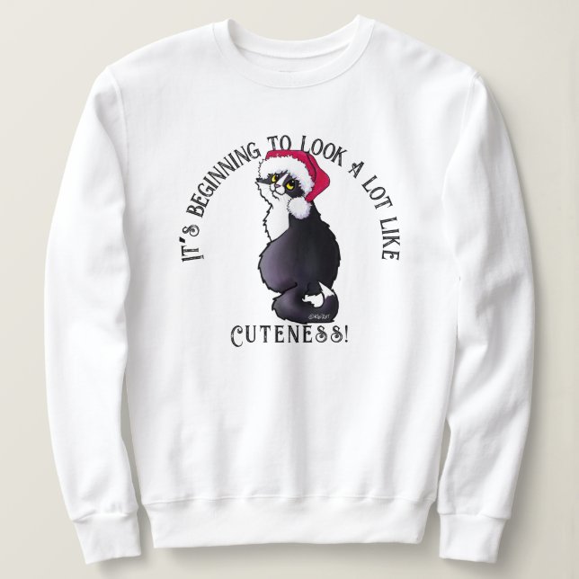 Moletom KiniArt Tuxedo Cat Sweet (Frente do Design)