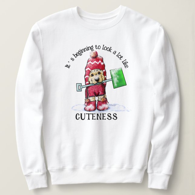 Moletom KiniArt Winter DoodleMoji Cachorro (Frente do Design)