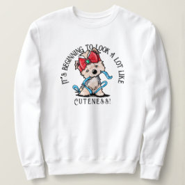 Moletom KiniArt Yorkie Terrier Christmas Sweatshirt