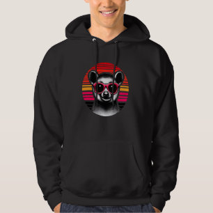 Moletom Kinkajou Retro Vintage Óculos de sol de animais 70