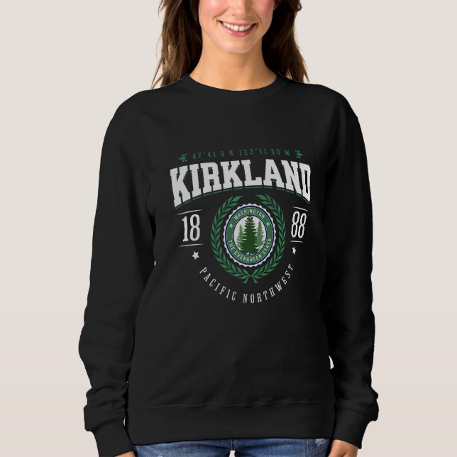 Moletom Kirkland Washington State Pine Tree WA Souvenir Re (Frente)