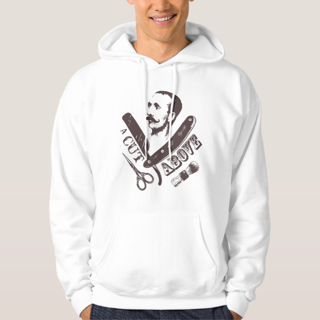 Moletom Kit de Cuidado de Barba Salão de Cabelo Barbeiro R (Frente)