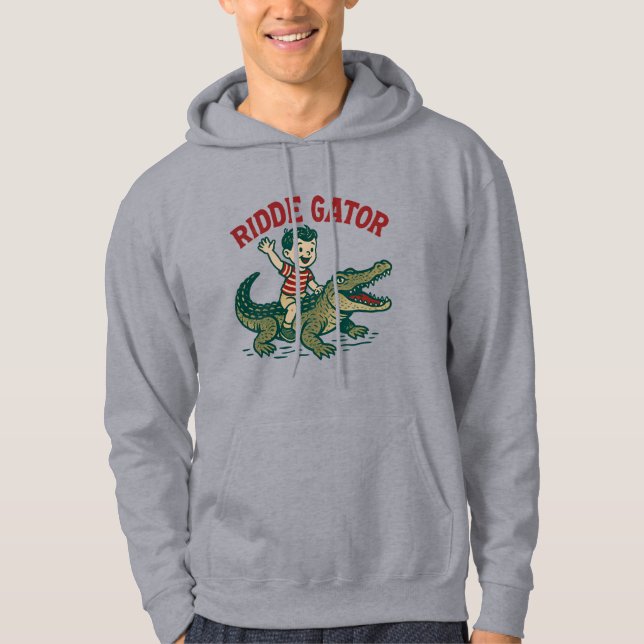 Moletom Kitsch Antigo da Flórida Réptil Jacaré Retro Aligá (Frente)