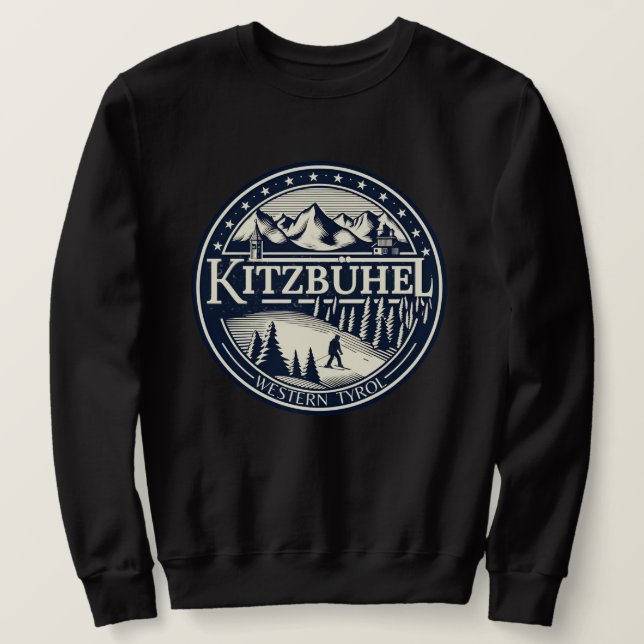 Moletom Kitzbuhel Town Austria SKI presentes (Frente do Design)