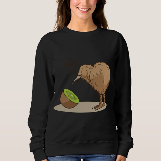 Moletom Kiwi Fruta de pássaros Nova Zelândia Diversão de m (Frente)