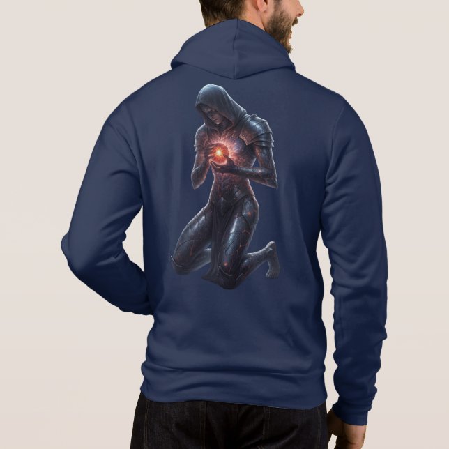 Moletom Kneel Before the Glow: Neo-Gothic Sci-Fi Zip-Up (Verso)