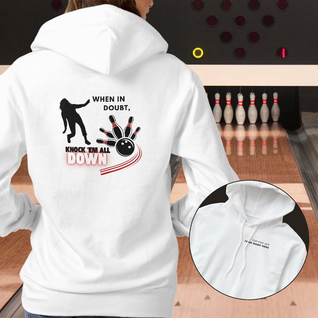 Moletom Knock 'em All Down Bowling Team Hoodie (Criador carregado)